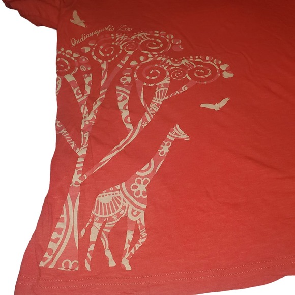 Indianapolis Zoo Souvenir Women's Size S Tee Giraffe - Picture 2 of 6